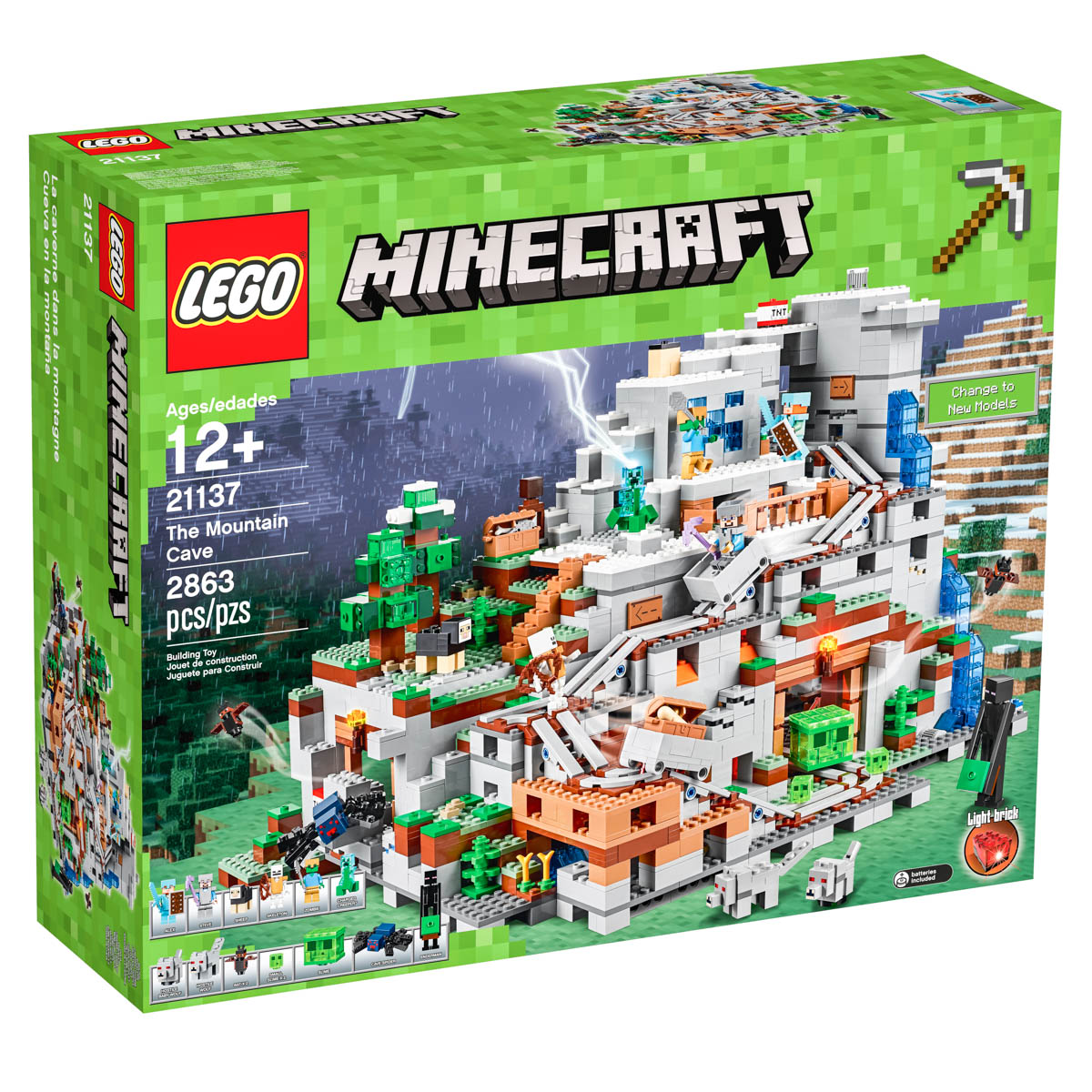 lego minecraft the mountain cave set 21137